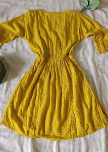 Yellow Short Kurti /Dress