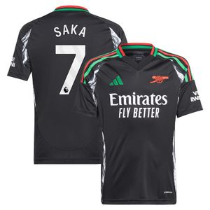 Bukayo Saka Arsenal adidas Youth 2024/25 Away Repl