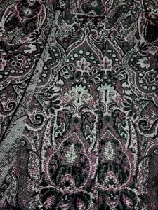 Purple Paisley Open Front Cardigan