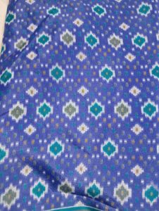 Elegant Blue Printed Saree.without blouse
