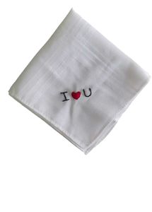 Love Symbol Embroidery Kerchief Pack Of 2 King Siz