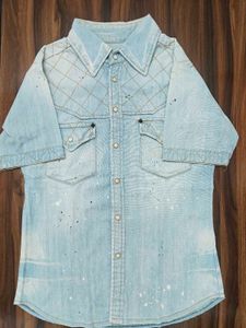 Denim half sleeve Shirt