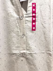 Ivory Silver Dots Printed Kurti