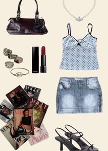 Y2K Rockstar Girlfriend Embellished Denim skirt
