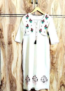 Offwhite Cotton Kurti Size-34