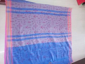New Blue Pure Cotton Saree..