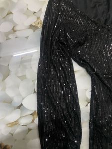 Savana Most Trending Viral  Black Sequin Dress