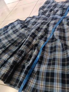 Plaid Mini Dress, Uniform Frock And Shirt