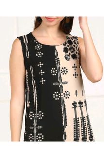Sleeveless Printed Tunic