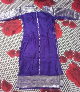 Banarasi Embroidered Kurta Lehnga Dupatta Set