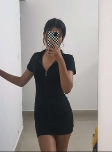 Zipper Mini Dresss