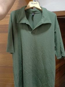 Men Striped Polo Neck