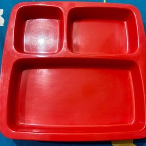 Colourful Melamine 3 compartment Plates