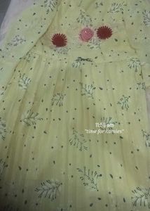 A Line Yellow Colour Dress