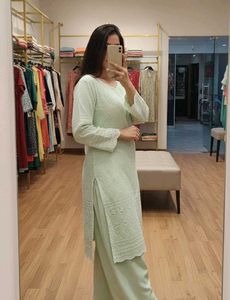 :✨ Mint Green Embroidered 2-Piece