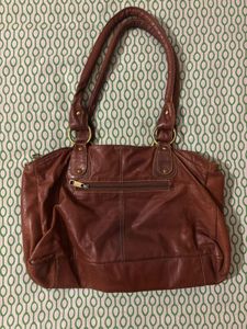 Vintage Brown Leather Satchel Bag