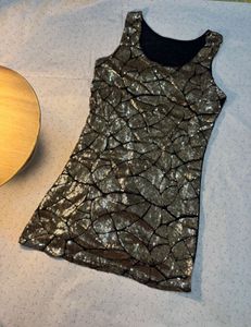 Gold Sequin Stretchable Top
