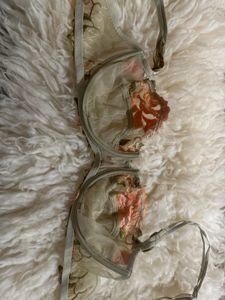 Embroidery Work Net Bra