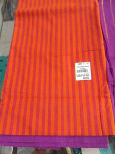 Vibrant Striped Suit Fabric - Orange &amp; Purple
