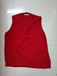 Red Sleeveless Top