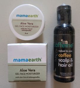 Mamaerth Moisturizer With Free M Caffeine Hair Oil