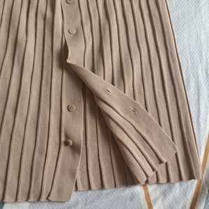 Button Front Knit Skirt Waist 26