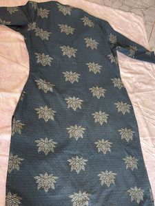 A Line Kurta- Green (Pocket Facility)