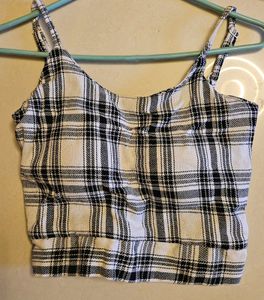 Checkered Crop Top New