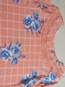 Peach Colour Top For Girls
