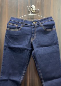 Dark Blue Low Waist Denim
