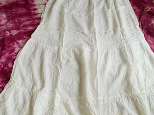 White Tiered Maxi Skirt