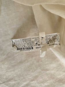 Zara Cream Linen Button Up Top