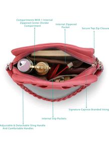 Caprese Orignal Pink Satchel Handbag Regular Size