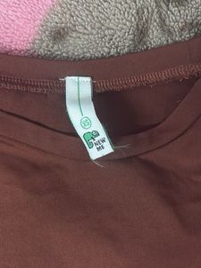 Brown Long Sleeve Top