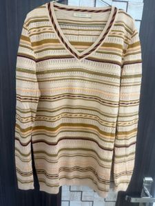 Striped V-Neck Sweater