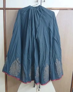 Black Ethnic Skirt With Full Gher🖤🖤
