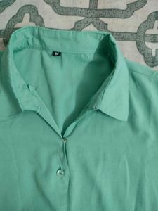 Mint Green Button-Down Shirt