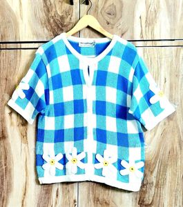 Blue Designer Sweater Size-38