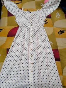 Polka Dot Button-Down Dress