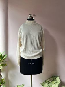 Cream Turtleneck Sweater
