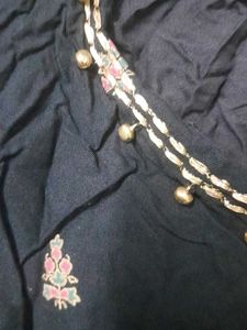 Elegant Black Embroidered Dress