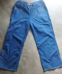Blue Wide-Leg Jeans