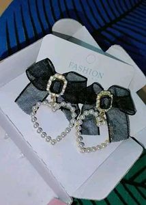 Destiny Jewels Gold Plated Korean Style Black Bow