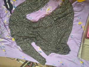 Patterned Tiered Dress(Size:-L)