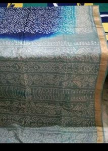 3Brand New bandhani cotton silk saree Set
