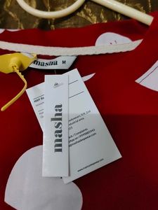 Red Heart Print Pajama Set