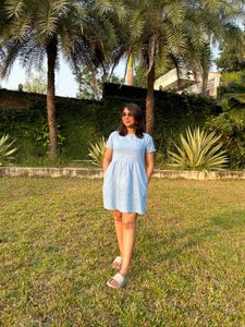 Light Wash Denim Mini Dress