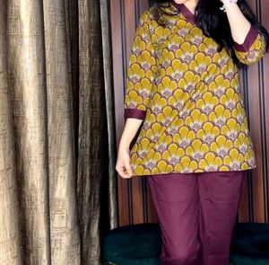 Ethnic Printed A line Co-ord Set