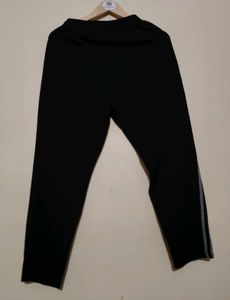 Black Track Pants with Stripes