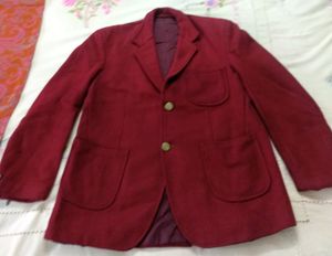 Maroon woollen blazer